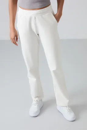 TMY Ecru High Waist Pocketed Comfort Fit Classic Leg Women's Sweatpants - 94584 - Olhão